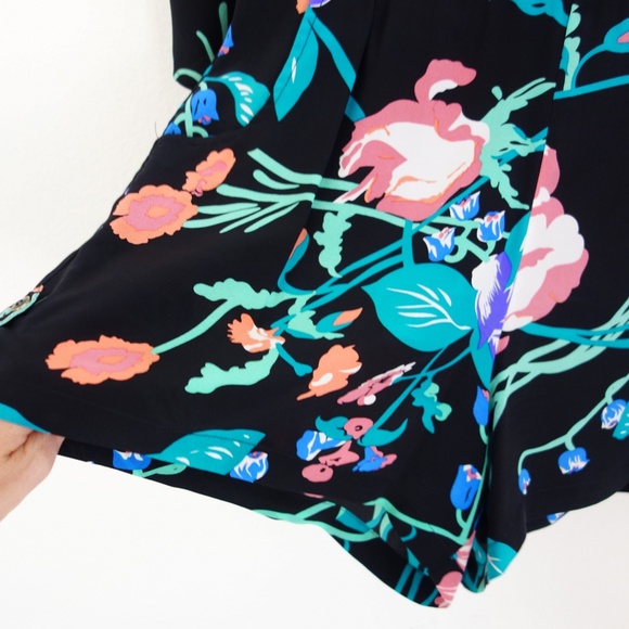 Silk Floral Romper, Size 4 - Picture 5 of 12